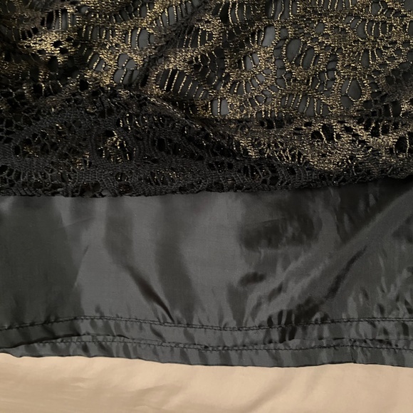 Willi Smith Metallic Bronze Lace Overlay Pencil Skirt Size 6 NWOT - Picture 4 of 8